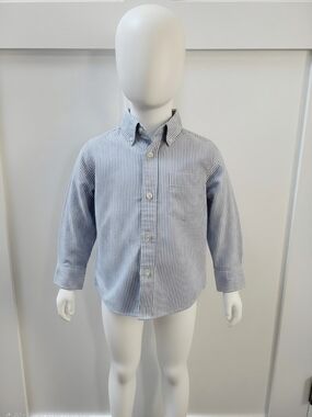 Arrow Boys Blue and White Striped Button-Down Shirt